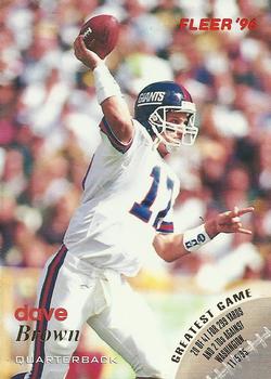 Dave Brown New York Giants 1996 Fleer NFL #90